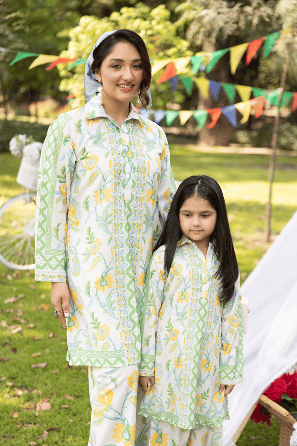 Olivia Eid 2025 2 piece kids mother and daughter co-ord set - Image 4