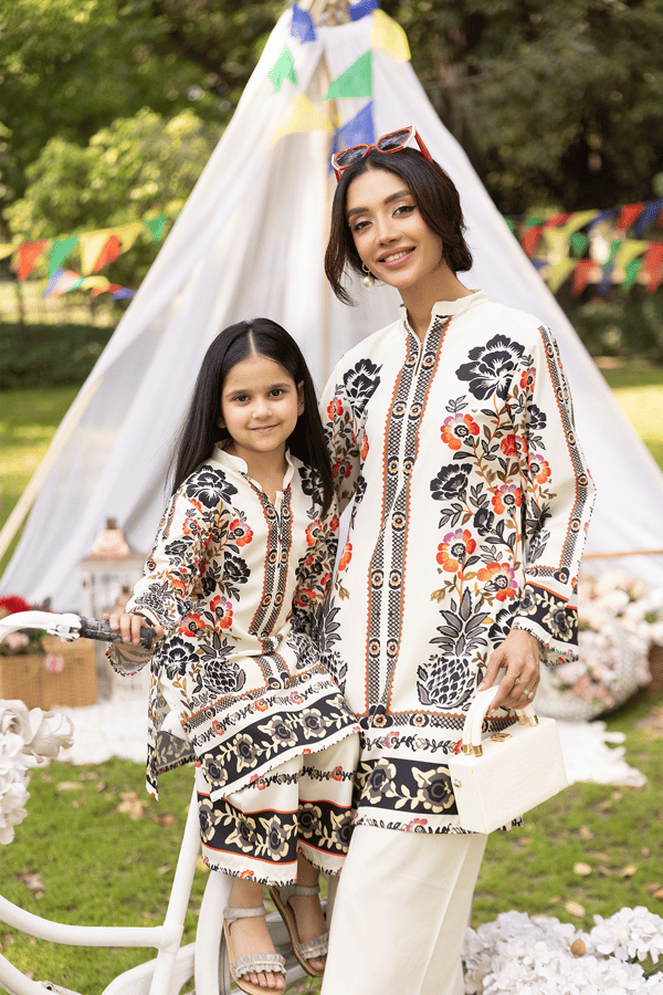 Olivia Eid 2025 kids printed mother and daughter co-ord collection - Image 2