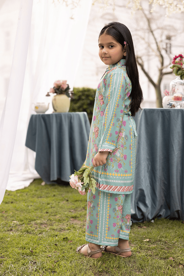 Olivia Eid 2025 kids 2 piece printed mother and daughter co-ord collection - Image 5