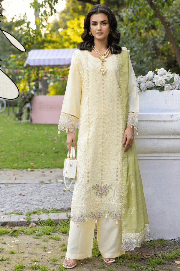 Ella 3 piece viscose chikan kari embroidered collection