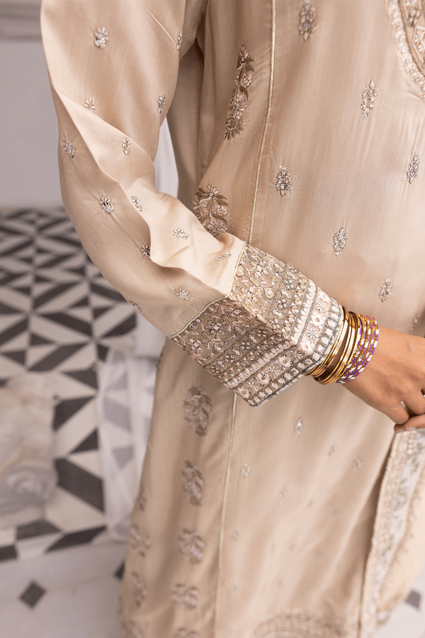 Ethnic collection 3 piece embroidered plazo Eid suit - Image 5