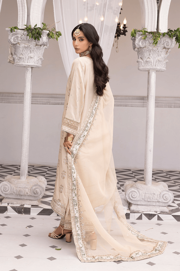 Ethnic collection 3 piece embroidered plazo Eid suit - Image 2