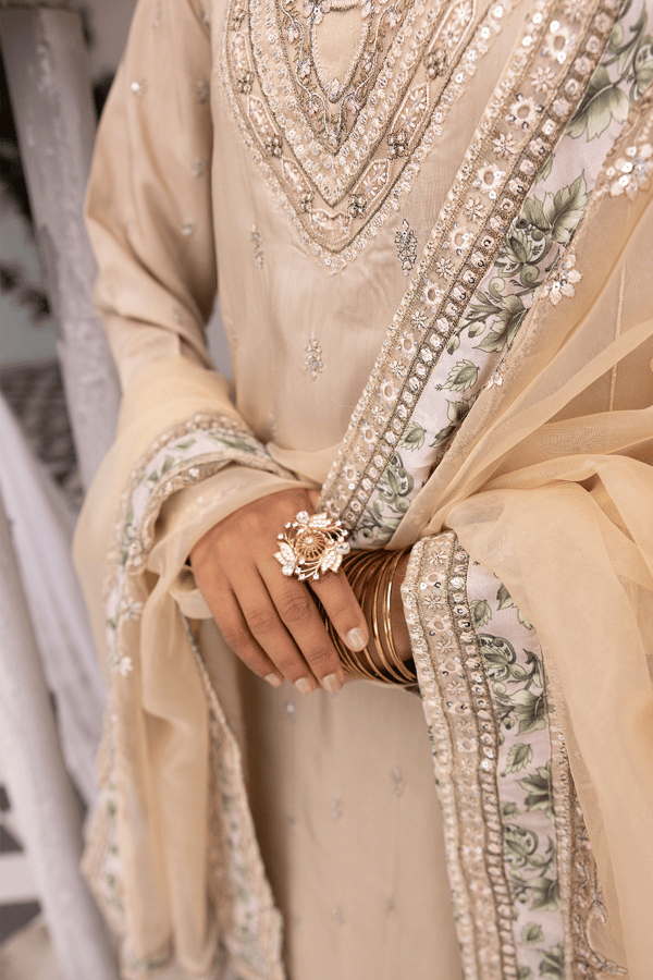 Ethnic collection 3 piece embroidered plazo Eid suit - Image 3