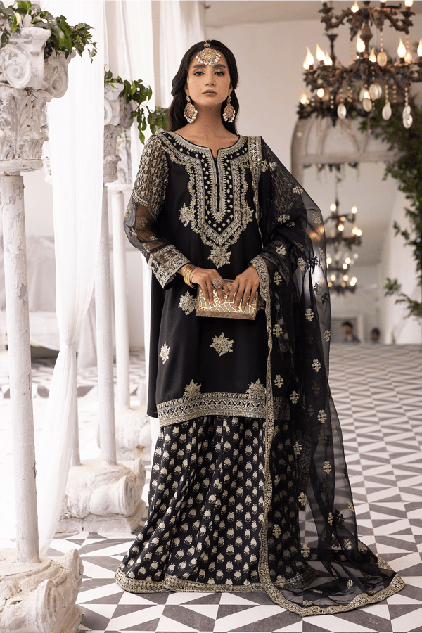 Ethnic collection 3 piece luxury embroidered Eid outfit