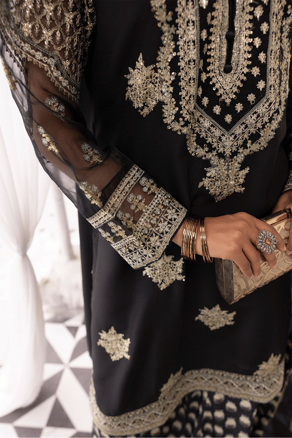 Ethnic collection 3 piece luxury embroidered Eid outfit -