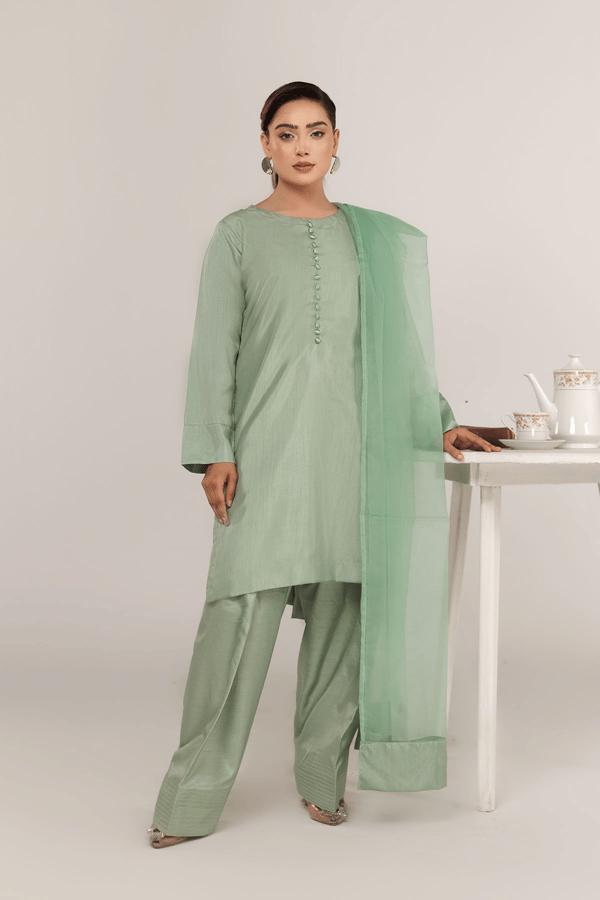 Shiffonz Eid collection 3 piece farshi shalwar suit