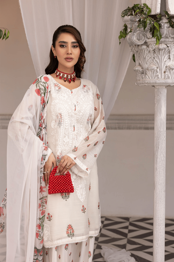 Freya Eid lux collection 3 piece casual farshi shalwar suit - Image 4
