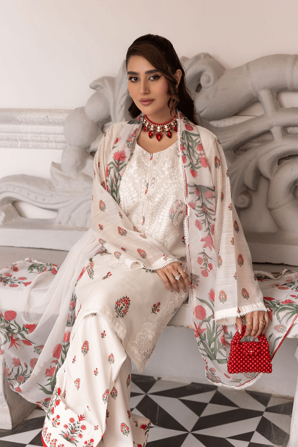 Freya Eid lux collection 3 piece casual farshi shalwar suit - Image 7