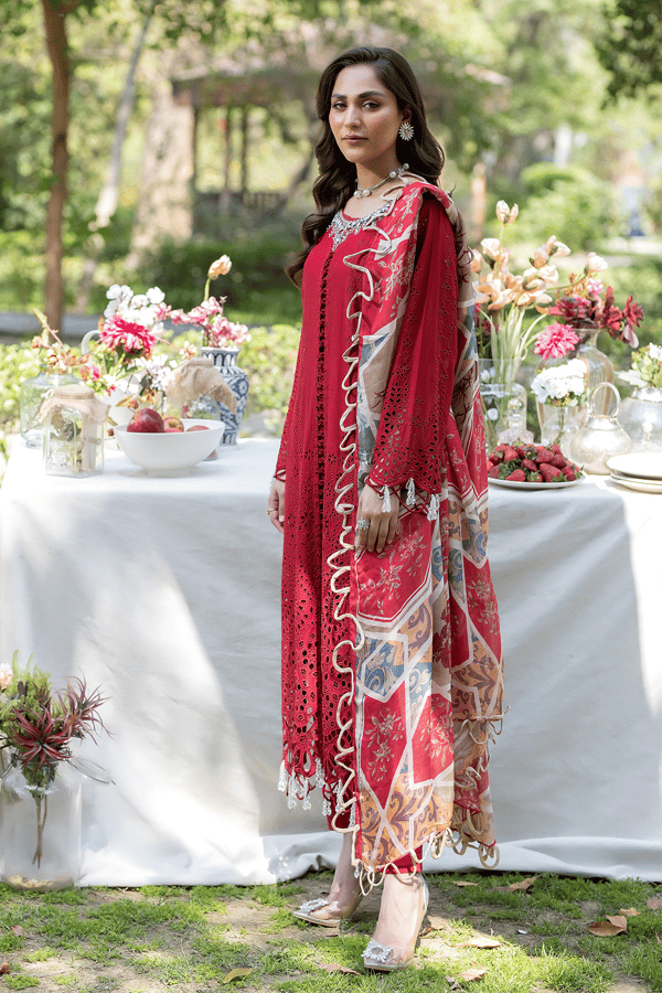 Ivana 3 piece luxe embroidered chikan kari Eid suit - Image 2
