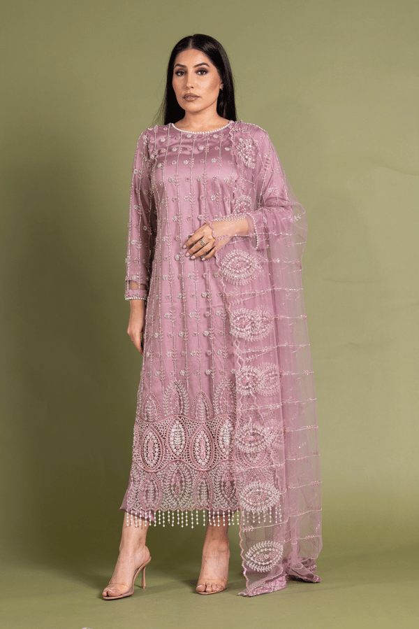 Maya Eid 2025 3 piece long shirt collection - DTPINK, X - Large