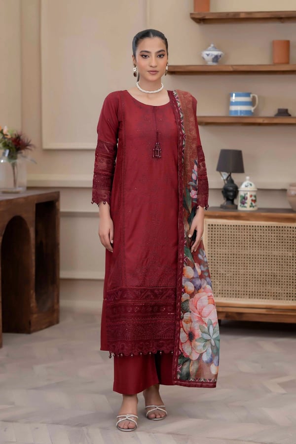 Laila 3 piece luxury embroidered mother and daughter collection