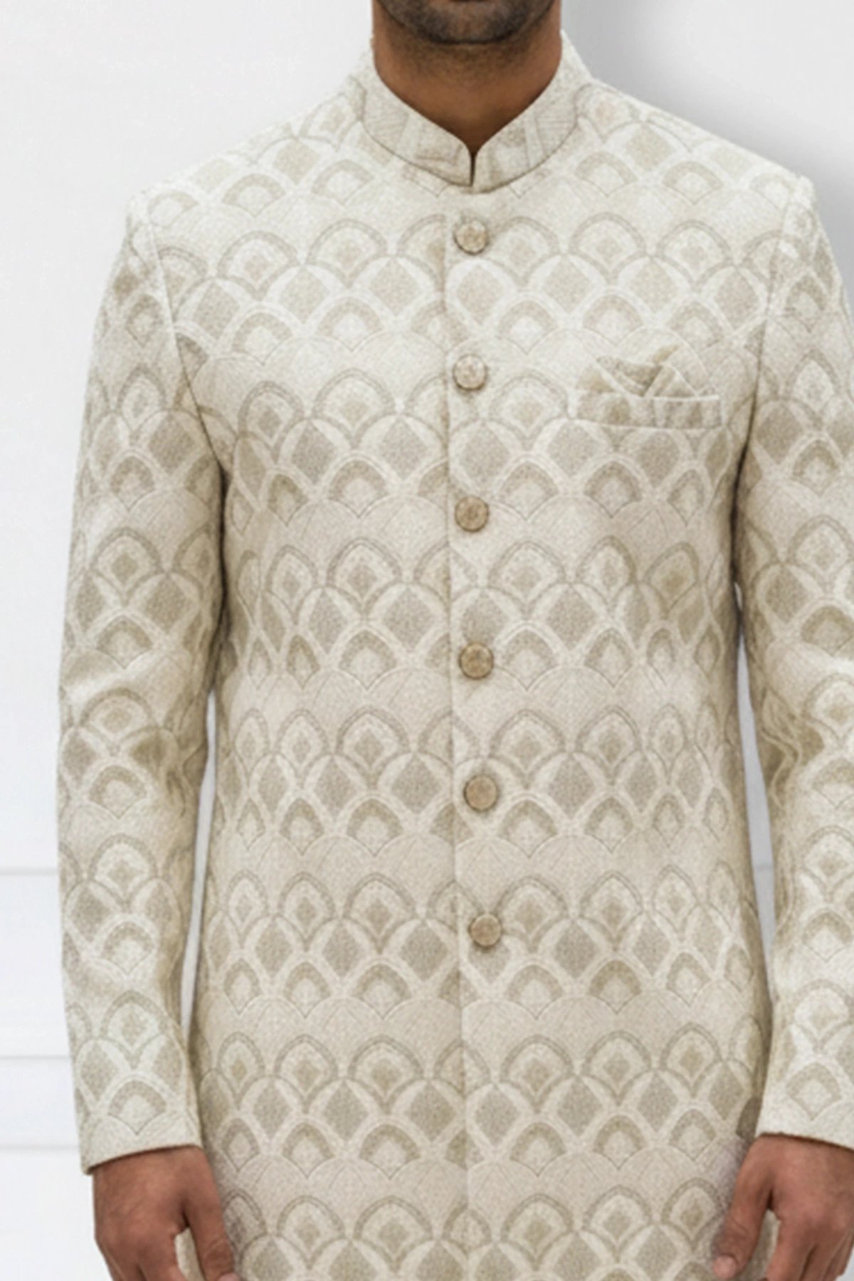 Men's embroidered sherwani suit - Image 2