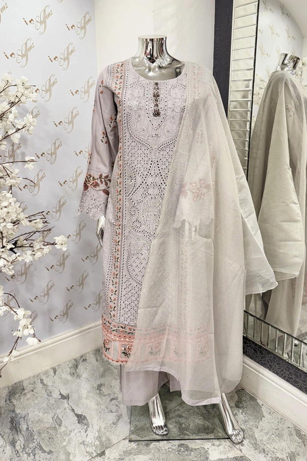 Sobia 3 piece mother and daughter collection - Grey, Large