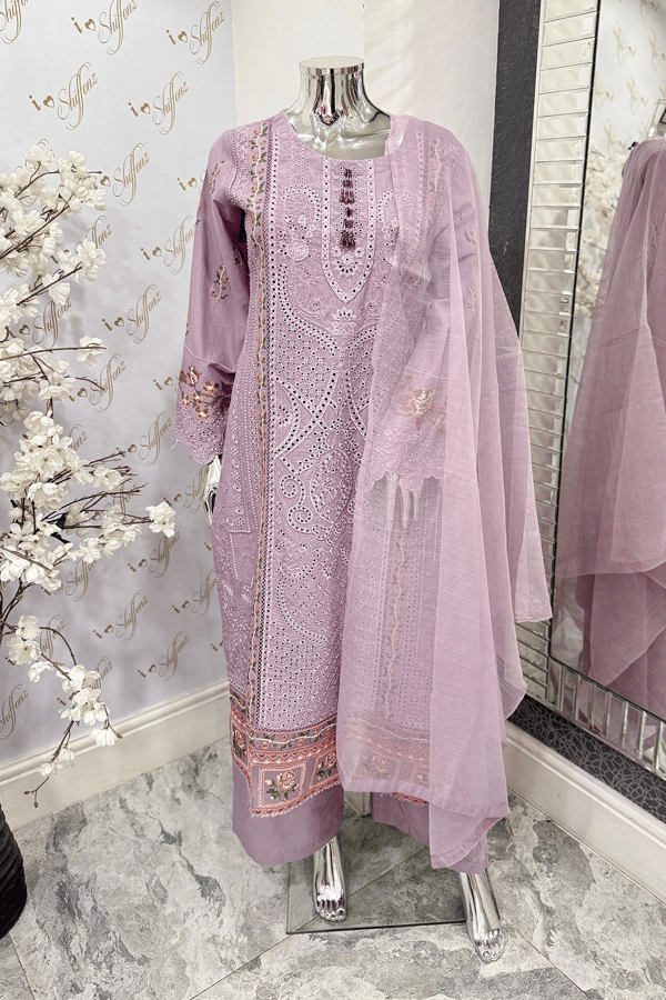 Sobia 3 piece mother and daughter collection - Lilac, Large