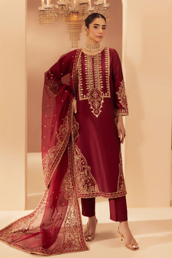 Heer luxe collection 3 piece soft raw silk suit