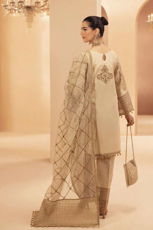 Heer luxe collection casual 3 piece raw silk suit - Image 3