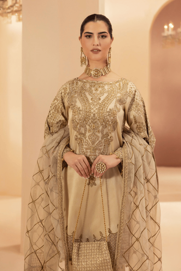 Heer luxe collection casual 3 piece raw silk suit - Image 4