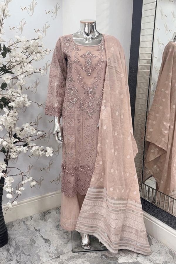 Farzin luxe collection 3 piece embroidered suit