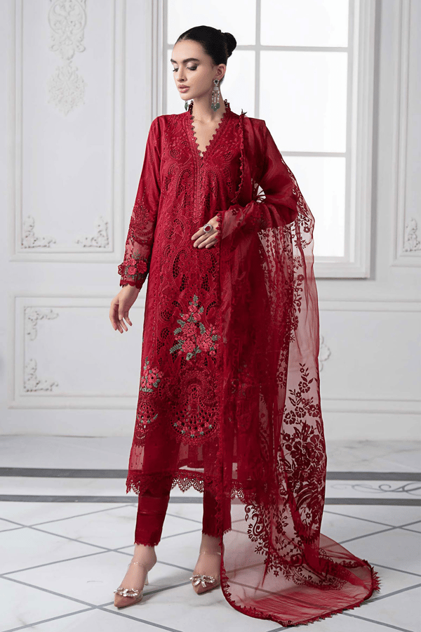 Arsh luxe collection lawn 3 piece embroidered suit