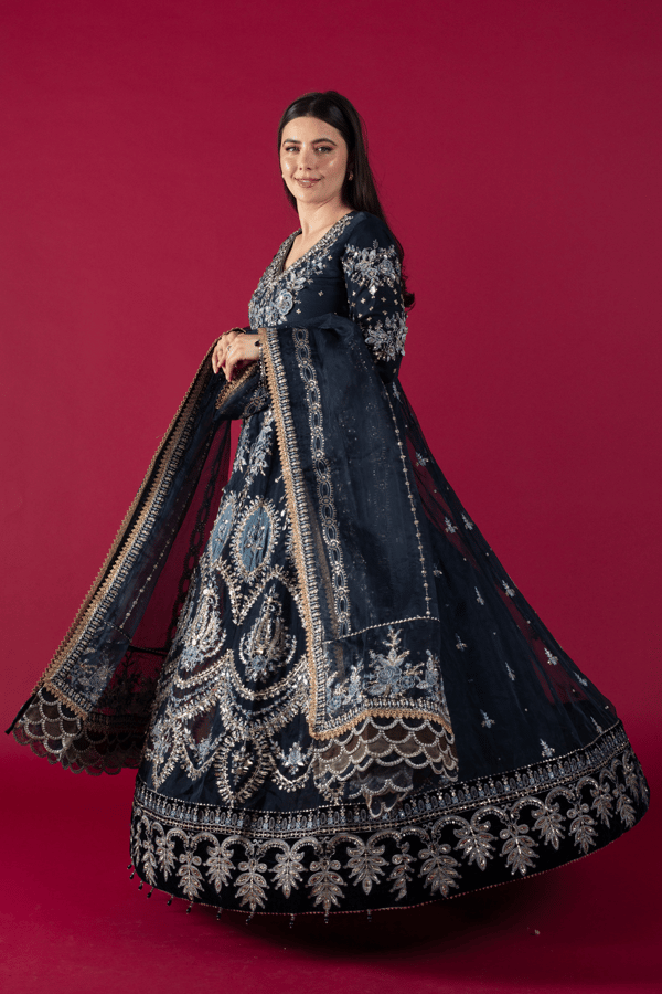 Zeba luxe collection 3 piece long embroidered gown - Image 5