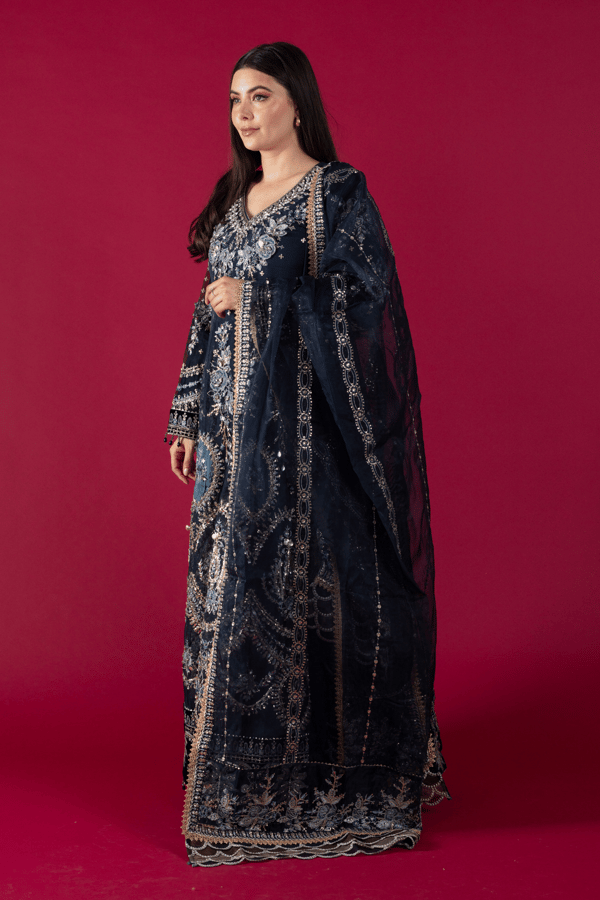Zeba luxe collection 3 piece long embroidered gown - Image 3