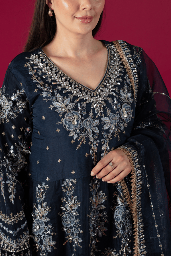 Zeba luxe collection 3 piece long embroidered gown - Image 7