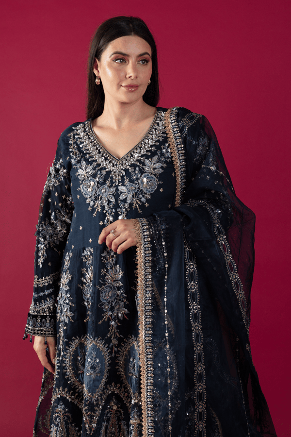 Zeba luxe collection 3 piece long embroidered gown - Image 6