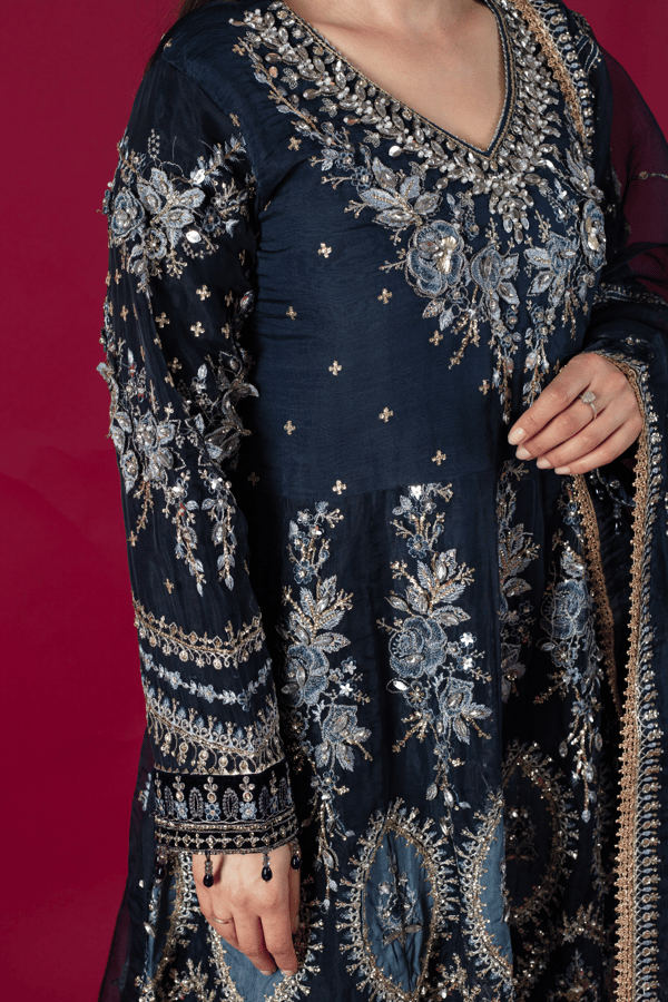 Zeba luxe collection 3 piece long embroidered gown - Image 8