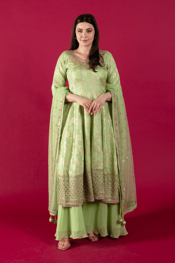 Shiffonz 3 piece peplum dress with sharara suit - Image 2