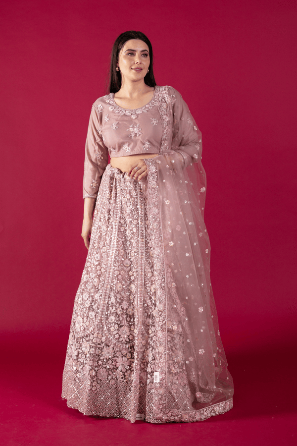 Shiffonz elegant embroidered net lengha choli