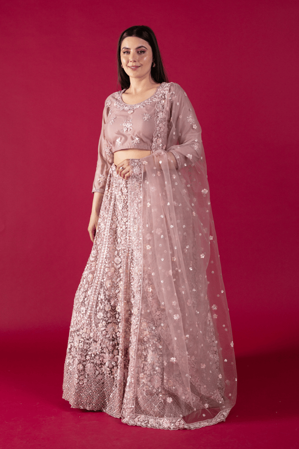 Shiffonz elegant embroidered net lengha choli - Image 2