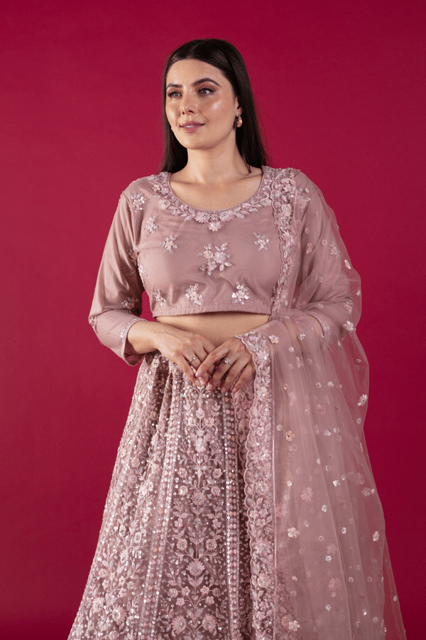 Shiffonz elegant embroidered net lengha choli - Image 4