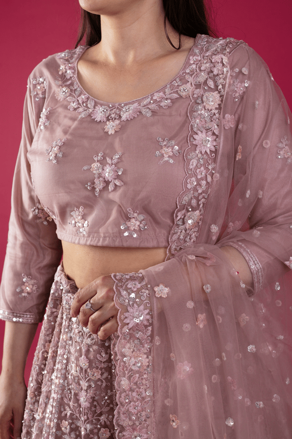 Shiffonz elegant embroidered net lengha choli - Image 6