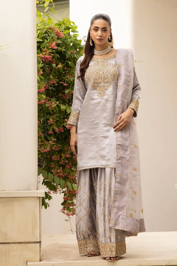 Hussain Rehar luxe collection farshi shalwar suit