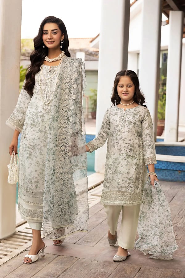 Mehrunisa premium kids mother and daughter collection - Mint, 36