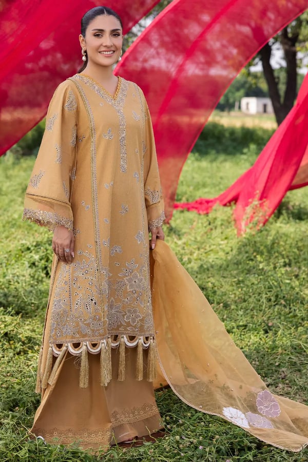 Ayeza khan Heer luxe 3 piece Eid edit collection - MUSTAR, Large