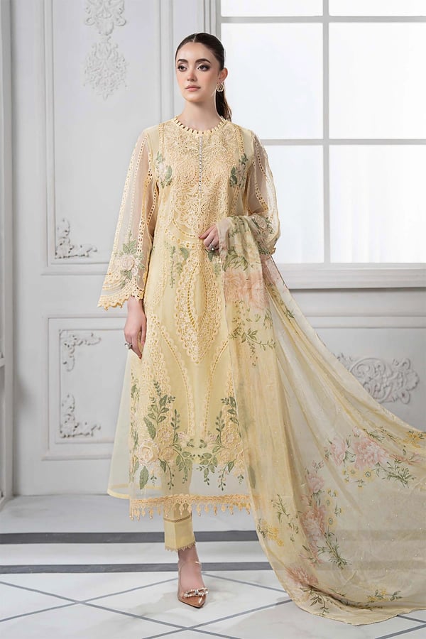 Ashiyah luxe collection 3 piece embroidered suit