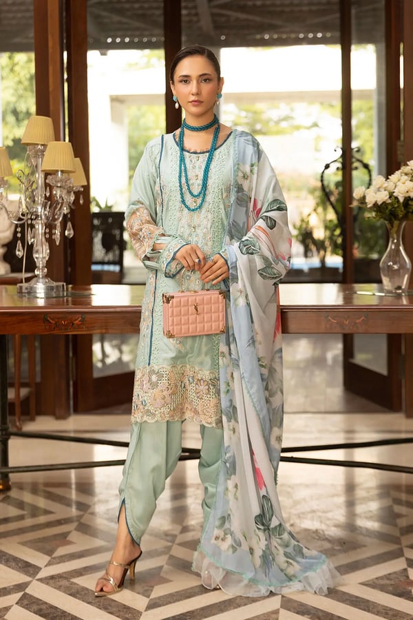 Freesia premium 3 piece mother and daughter collection - Blue, Large
