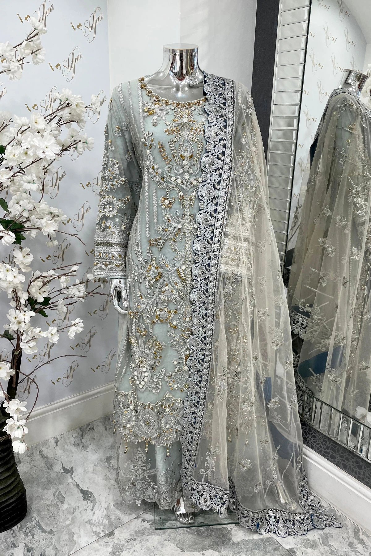 Shiffonz Imrozia premium 3 piece sharara collection - Image 4