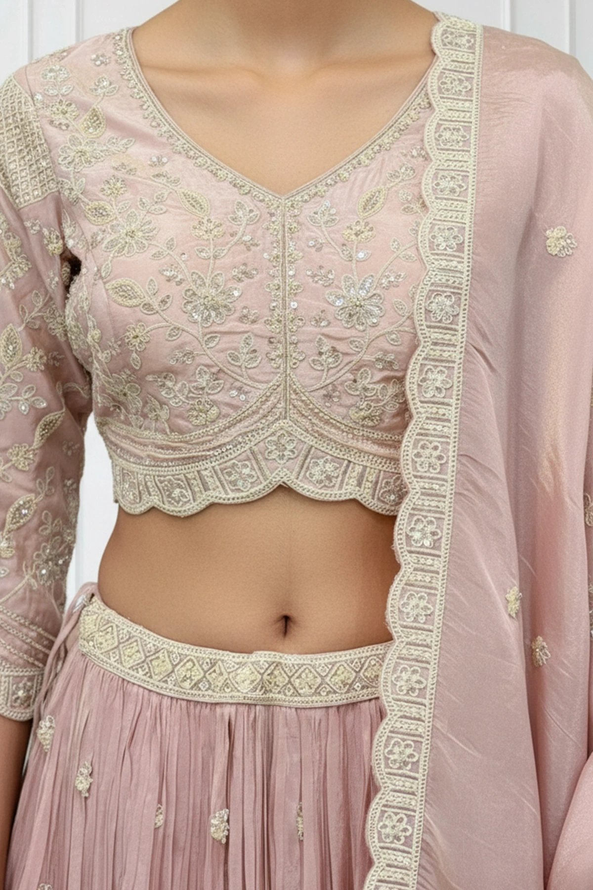 Shiffonz luxe 3 piece embroidered lengha choli - Image 3