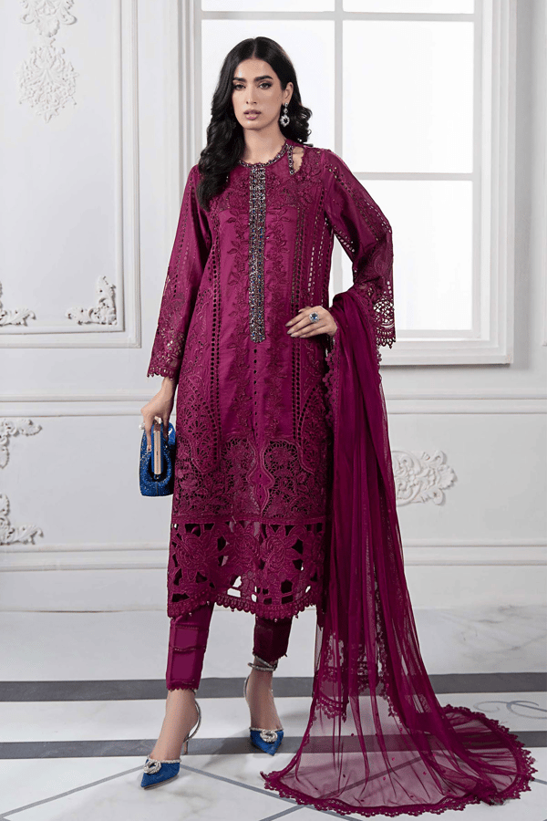 Arsh Luxe collection 3 piece lawn embroidered suit