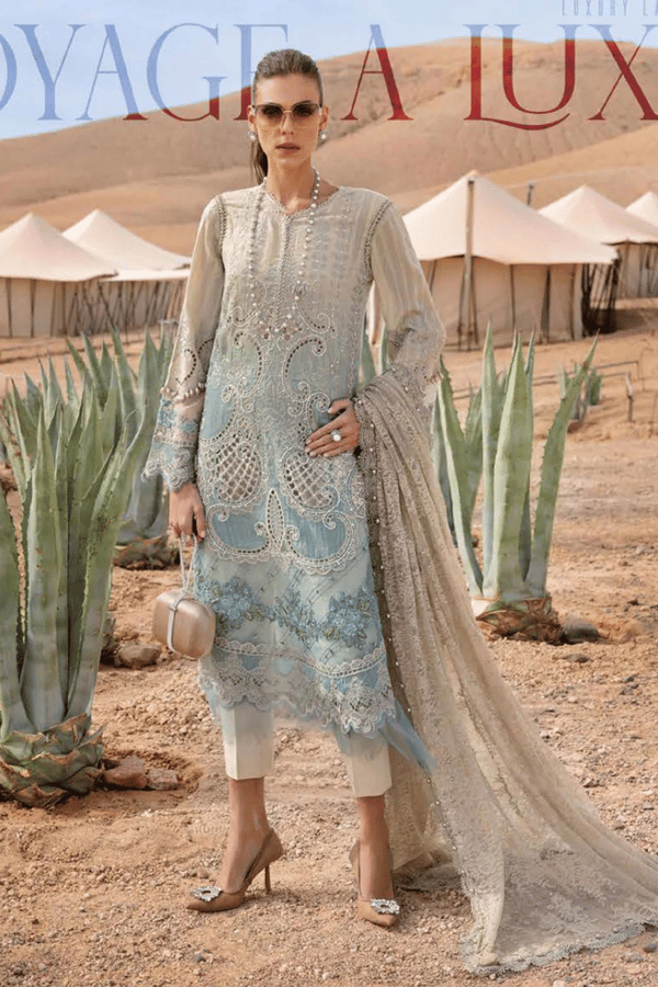 Arsh 3 piece lawn luxury embroidered collection