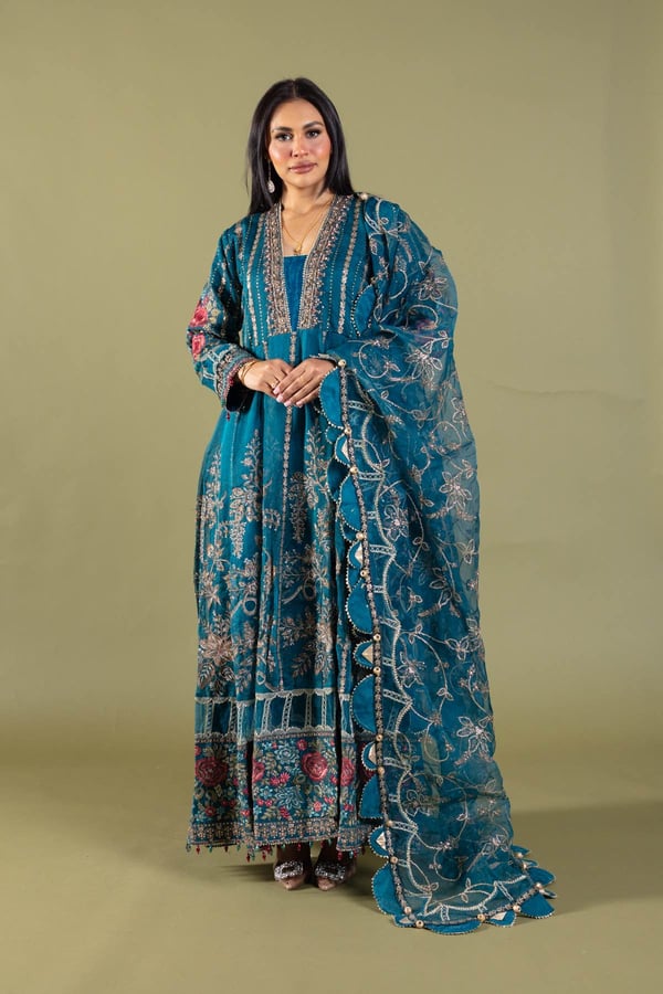 Sila luxury collection 3 piece embroidered long dress