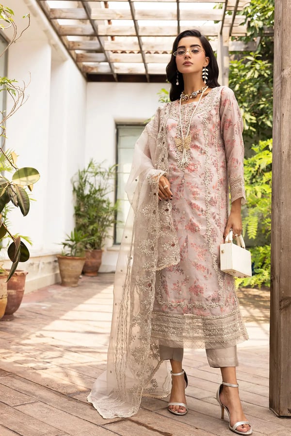 Mehrunisa luxe mother and daughter collection - Khaki, X - Large