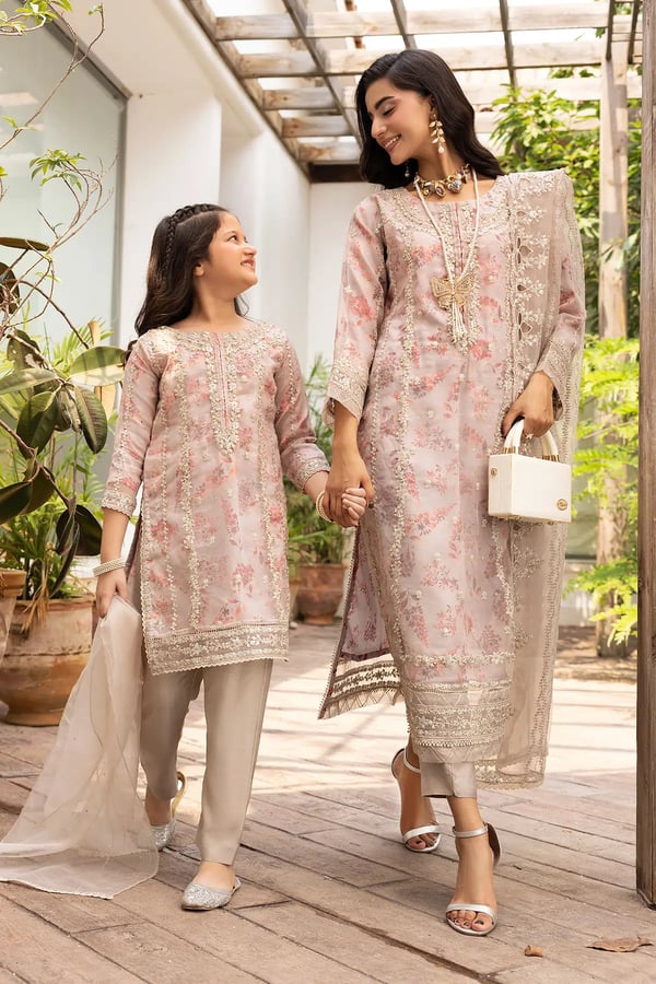 Mehrunisa luxe kids mother and daughter collection - Khaki, 36