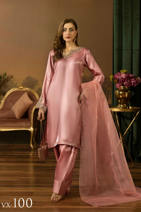 Shiffonz 3 piece premium silk silhouette farshi shalwar suit