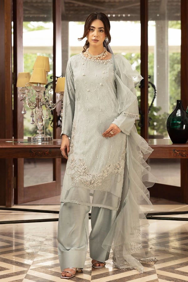 3 Pcs Suit Online - Shiffonz
