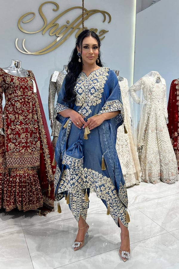 Parwan premium luxe kaftan with tulip collection