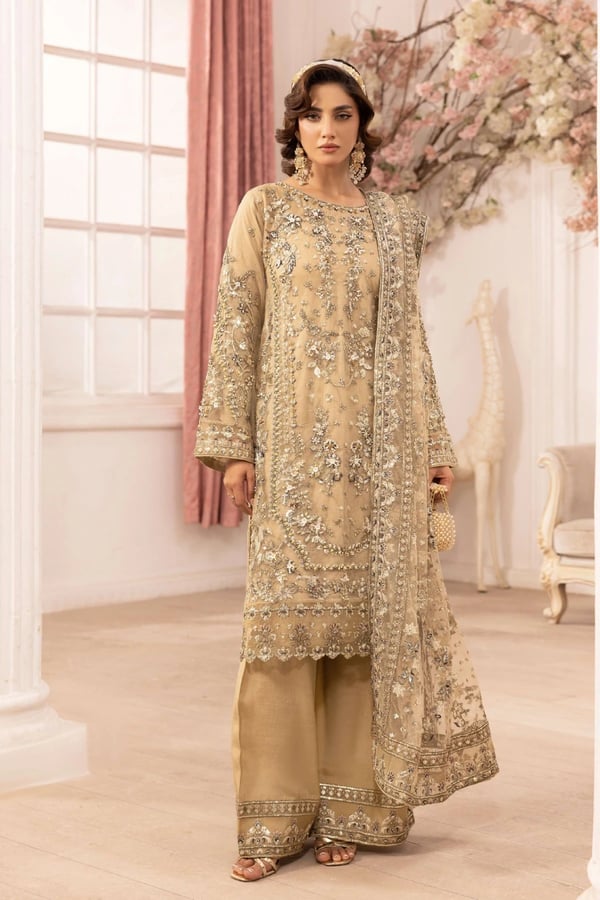 3 Pcs Suit Online - Shiffonz