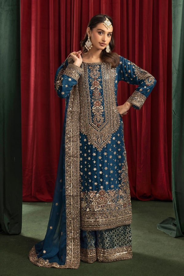 Sangeet luxe collection 3 piece embroidered suit